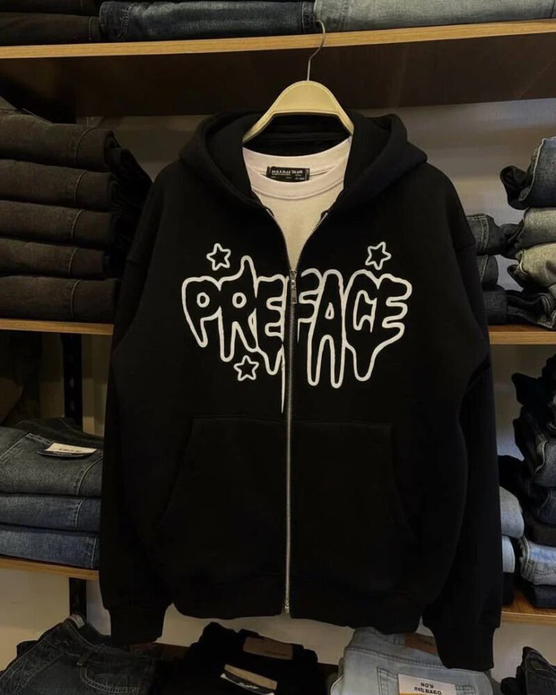 Preface Star ZipUp – Hoodie Zippé Étoile Style Streetwear Premium