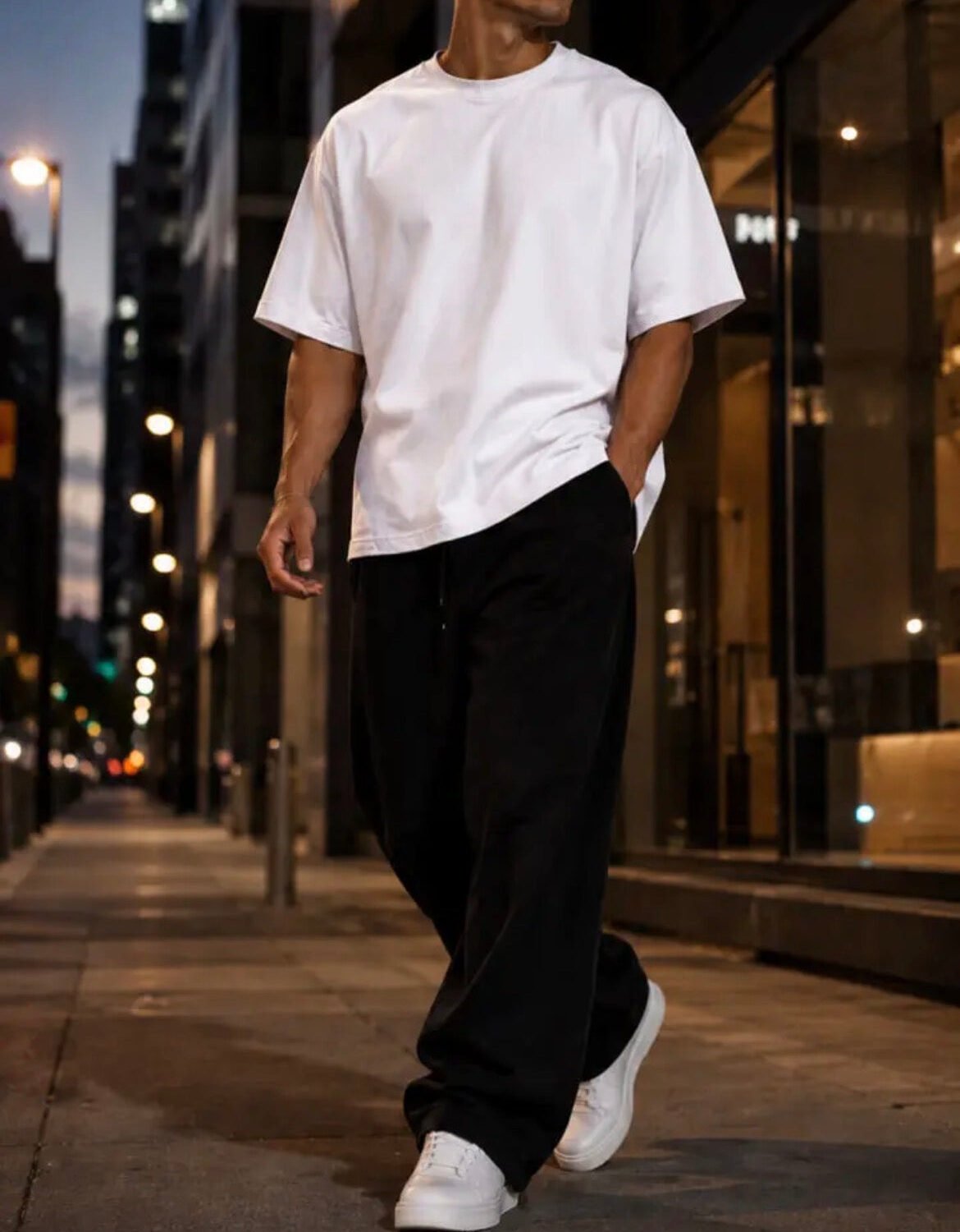 Ensemble T-shirt Oversize Coton + Baggy Jogger – Confort Streetwear Premium
