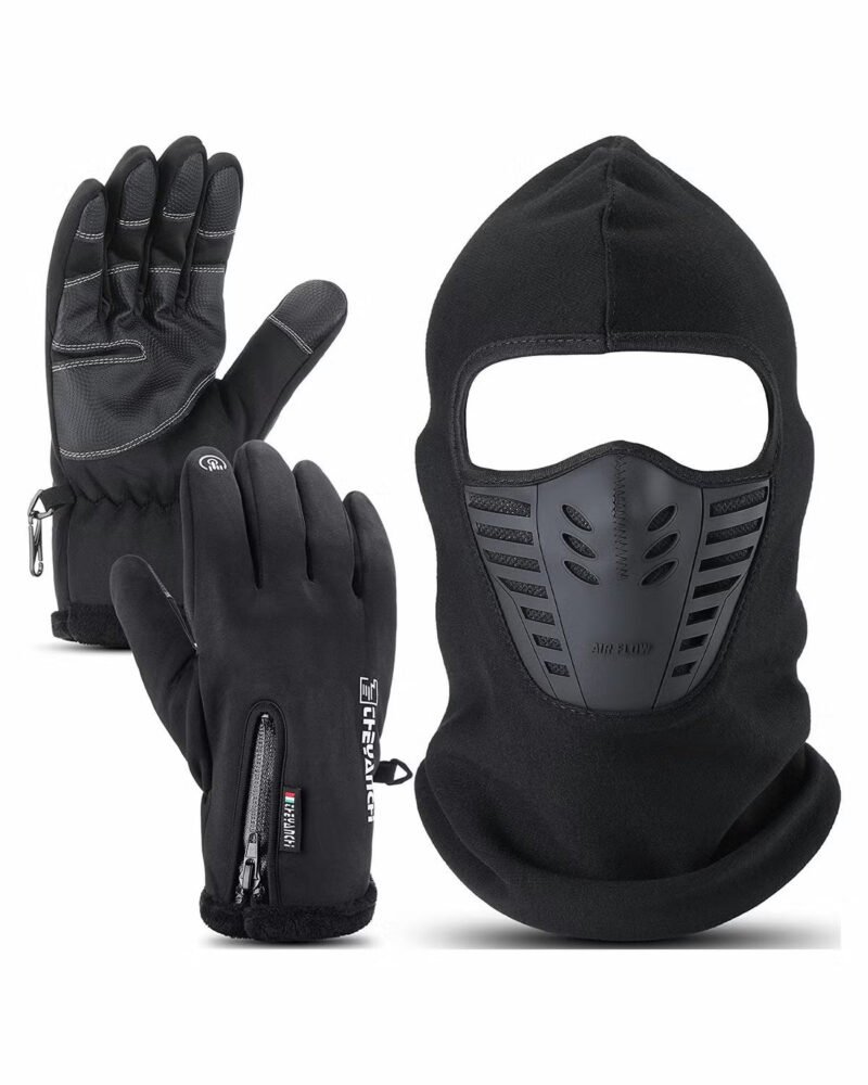Pack Cagoule d’Hiver Excefore avec Gants Thermiques pour Écran Tactile